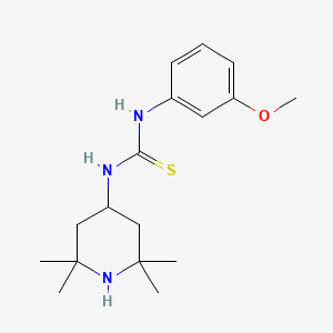molecular formula C17H27N3OS B5791383 N-(3-methoxyphenyl)-N'-(2,2,6,6-tetramethyl-4-piperidinyl)thiourea 