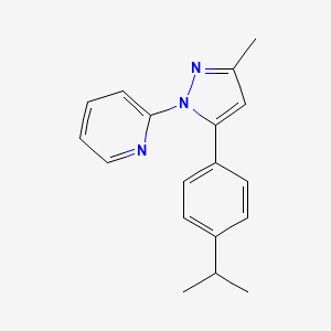 molecular formula C18H19N3 B5791391 2-[5-(4-isopropylphenyl)-3-methyl-1H-pyrazol-1-yl]pyridine 