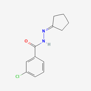 molecular formula C12H13ClN2O B5791399 3-chloro-N'-cyclopentylidenebenzohydrazide 