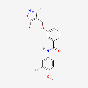 molecular formula C20H19ClN2O4 B5791465 N-(3-chloro-4-methoxyphenyl)-3-[(3,5-dimethyl-4-isoxazolyl)methoxy]benzamide 