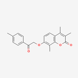 molecular formula C21H20O4 B5791469 3,4,8-trimethyl-7-[2-(4-methylphenyl)-2-oxoethoxy]-2H-chromen-2-one 