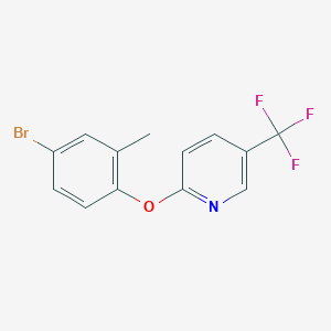 molecular formula C13H9BrF3NO B5791475 2-(4-bromo-2-methylphenoxy)-5-(trifluoromethyl)pyridine 