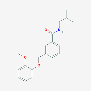 molecular formula C19H23NO3 B5791476 N-isobutyl-3-[(2-methoxyphenoxy)methyl]benzamide 