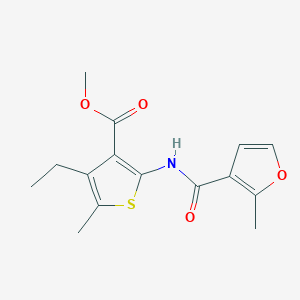 molecular formula C15H17NO4S B5791485 methyl 4-ethyl-5-methyl-2-[(2-methyl-3-furoyl)amino]-3-thiophenecarboxylate 