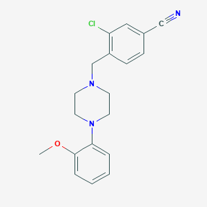 molecular formula C19H20ClN3O B5791500 3-chloro-4-{[4-(2-methoxyphenyl)-1-piperazinyl]methyl}benzonitrile 