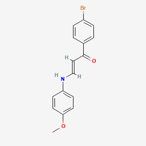 molecular formula C16H14BrNO2 B5791504 1-(4-bromophenyl)-3-[(4-methoxyphenyl)amino]-2-propen-1-one 