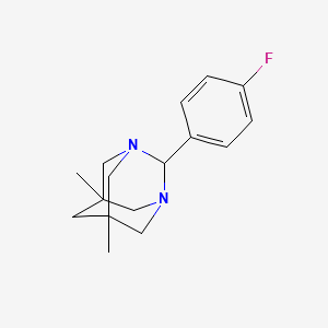 2-(4-fluorophenyl)-5,7-dimethyl-1,3-diazatricyclo[3.3.1.1~3,7~]decane