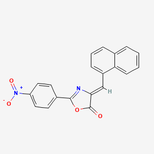 molecular formula C20H12N2O4 B5791516 4-(1-naphthylmethylene)-2-(4-nitrophenyl)-1,3-oxazol-5(4H)-one 