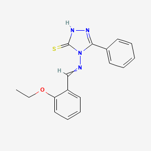 4-[(2-ethoxybenzylidene)amino]-5-phenyl-4H-1,2,4-triazole-3-thiol