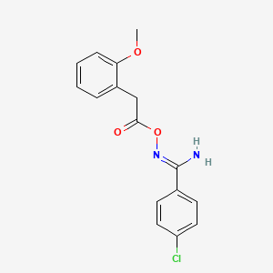 4-chloro-N'-{[(2-methoxyphenyl)acetyl]oxy}benzenecarboximidamide