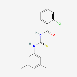 molecular formula C16H15ClN2OS B5791541 2-chloro-N-{[(3,5-dimethylphenyl)amino]carbonothioyl}benzamide 