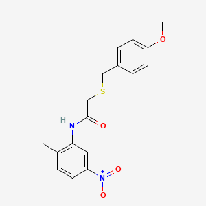 molecular formula C17H18N2O4S B5791548 2-[(4-methoxybenzyl)thio]-N-(2-methyl-5-nitrophenyl)acetamide 