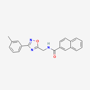 molecular formula C21H17N3O2 B5791549 N-{[3-(3-methylphenyl)-1,2,4-oxadiazol-5-yl]methyl}-2-naphthamide 
