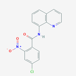 molecular formula C16H10ClN3O3 B5791595 4-chloro-2-nitro-N-8-quinolinylbenzamide 