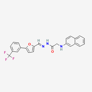 molecular formula C24H18F3N3O2 B5791604 2-(2-naphthylamino)-N'-({5-[3-(trifluoromethyl)phenyl]-2-furyl}methylene)acetohydrazide 