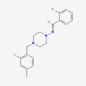 molecular formula C20H24FN3 B5791621 4-(2,4-dimethylbenzyl)-N-(2-fluorobenzylidene)-1-piperazinamine 