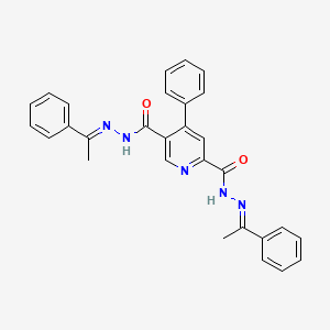 4-phenyl-N'~2~,N'~5~-bis(1-phenylethylidene)pyridine-2,5-dicarbohydrazide