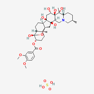 molecular formula C36H53NO15S B579165 VERATRINE SULFATE CAS No. 15585-38-3