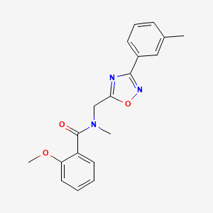 molecular formula C19H19N3O3 B5791668 2-methoxy-N-methyl-N-{[3-(3-methylphenyl)-1,2,4-oxadiazol-5-yl]methyl}benzamide 