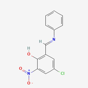 molecular formula C13H9ClN2O3 B5791703 4-chloro-2-nitro-6-[(phenylimino)methyl]phenol 