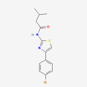 molecular formula C14H15BrN2OS B5791715 N-[4-(4-bromophenyl)-1,3-thiazol-2-yl]-3-methylbutanamide 