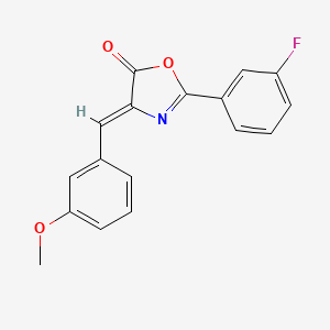 molecular formula C17H12FNO3 B5791724 2-(3-fluorophenyl)-4-(3-methoxybenzylidene)-1,3-oxazol-5(4H)-one 
