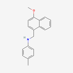 molecular formula C19H19NO B5791749 N-[(4-methoxy-1-naphthyl)methyl]-4-methylaniline 