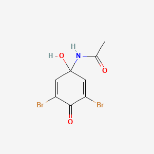 molecular formula C8H7Br2NO3 B579177 N-(3,5-dibromo-1-hydroxy-4-oxocyclohexa-2,5-dien-1-yl)acetamide CAS No. 16628-93-6