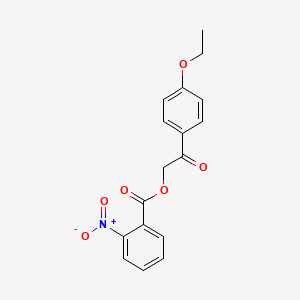 molecular formula C17H15NO6 B5791772 2-(4-ethoxyphenyl)-2-oxoethyl 2-nitrobenzoate 