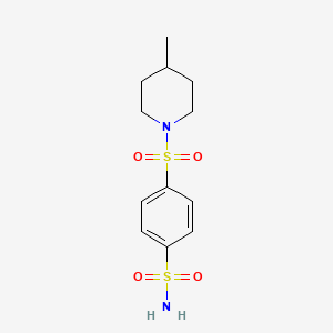 molecular formula C12H18N2O4S2 B5791778 4-[(4-methyl-1-piperidinyl)sulfonyl]benzenesulfonamide 