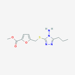 molecular formula C12H16N4O3S B5791784 methyl 5-{[(4-amino-5-propyl-4H-1,2,4-triazol-3-yl)thio]methyl}-2-furoate 