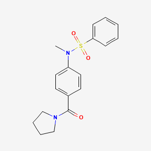 N-methyl-N-[4-(1-pyrrolidinylcarbonyl)phenyl]benzenesulfonamide
