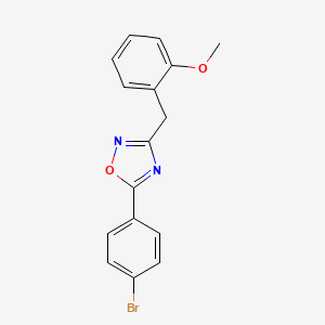 molecular formula C16H13BrN2O2 B5791793 5-(4-bromophenyl)-3-(2-methoxybenzyl)-1,2,4-oxadiazole 