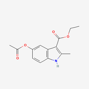 molecular formula C14H15NO4 B5791817 ethyl 5-(acetyloxy)-2-methyl-1H-indole-3-carboxylate 