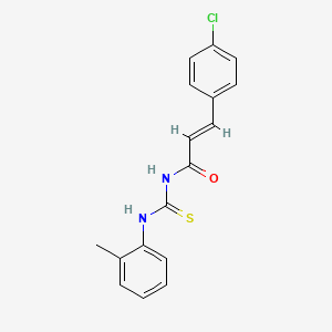 molecular formula C17H15ClN2OS B5791834 3-(4-chlorophenyl)-N-{[(2-methylphenyl)amino]carbonothioyl}acrylamide 