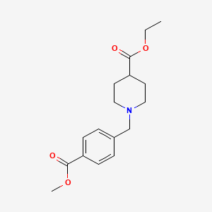 molecular formula C17H23NO4 B5791857 ethyl 1-[4-(methoxycarbonyl)benzyl]-4-piperidinecarboxylate 