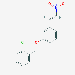 molecular formula C15H12ClNO3 B5791862 1-chloro-2-{[3-(2-nitrovinyl)phenoxy]methyl}benzene 