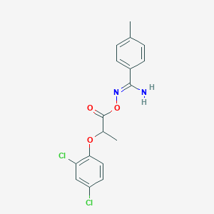 molecular formula C17H16Cl2N2O3 B5791882 N'-{[2-(2,4-dichlorophenoxy)propanoyl]oxy}-4-methylbenzenecarboximidamide 