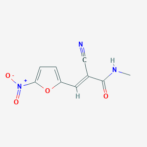 molecular formula C9H7N3O4 B5791893 2-cyano-N-methyl-3-(5-nitro-2-furyl)acrylamide 