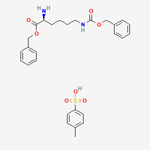molecular formula C28H34N2O7S B579193 N-Benzyloxycarbonyl-L-lysine benzyl ester p-toluenesulfonate CAS No. 16964-83-3