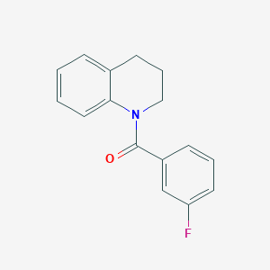 molecular formula C16H14FNO B5791934 1-(3-fluorobenzoyl)-1,2,3,4-tetrahydroquinoline 