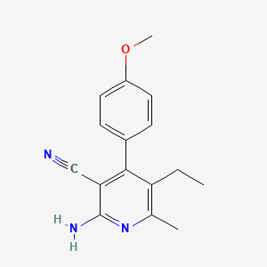 2-amino-5-ethyl-4-(4-methoxyphenyl)-6-methylnicotinonitrile