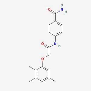 molecular formula C18H20N2O3 B5791973 4-{[(2,3,5-trimethylphenoxy)acetyl]amino}benzamide 