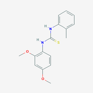 molecular formula C16H18N2O2S B5791982 N-(2,4-dimethoxyphenyl)-N'-(2-methylphenyl)thiourea 
