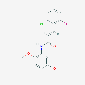 molecular formula C17H15ClFNO3 B5791983 3-(2-chloro-6-fluorophenyl)-N-(2,5-dimethoxyphenyl)acrylamide 