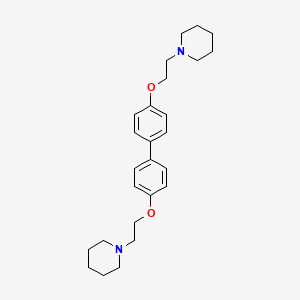 molecular formula C26H36N2O2 B579201 4,4'-Bis(2-piperidinoethyloxy)-1,1'-biphenyl CAS No. 18709-30-3