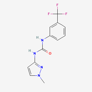 molecular formula C12H11F3N4O B5792015 N-(1-methyl-1H-pyrazol-3-yl)-N'-[3-(trifluoromethyl)phenyl]urea 