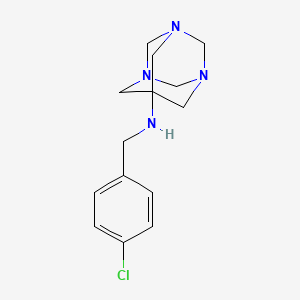 molecular formula C14H19ClN4 B5792035 N-(4-chlorobenzyl)-1,3,5-triazatricyclo[3.3.1.1~3,7~]decan-7-amine 