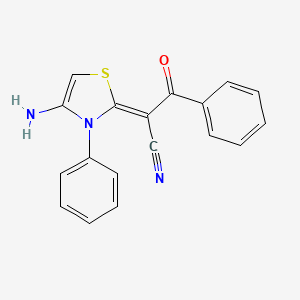 2-(4-amino-3-phenyl-1,3-thiazol-2(3H)-ylidene)-3-oxo-3-phenylpropanenitrile