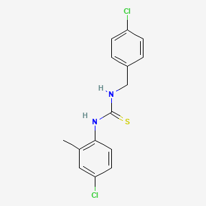 molecular formula C15H14Cl2N2S B5792070 N-(4-chlorobenzyl)-N'-(4-chloro-2-methylphenyl)thiourea 